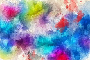 abstract painting illustration, Stains, Watercolor, Paint HD wallpaper