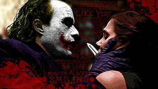 Batman Joker movie scene, Batman, The Dark Knight, typography, Maggie Gyllenhaal