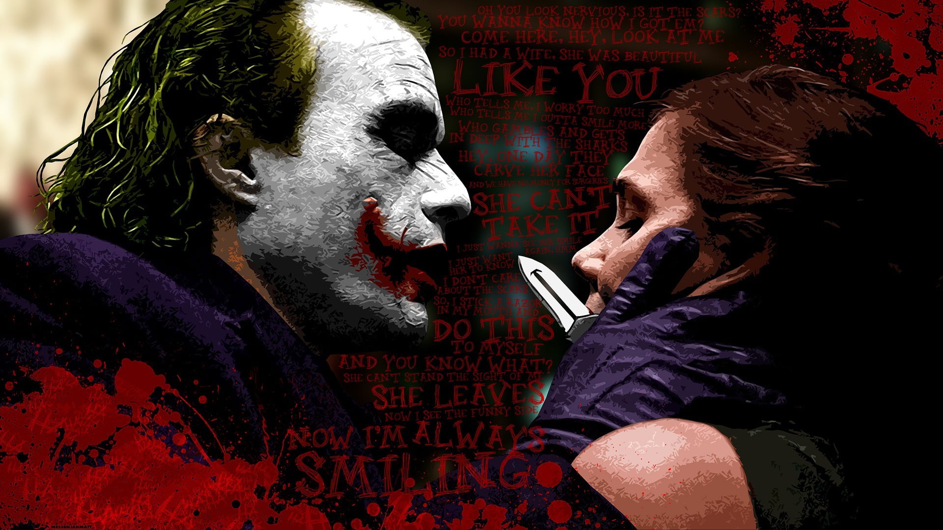 Batman Joker movie scene, Batman, The Dark Knight, typography, Maggie  Gyllenhaal HD wallpaper | Wallpaper Flare