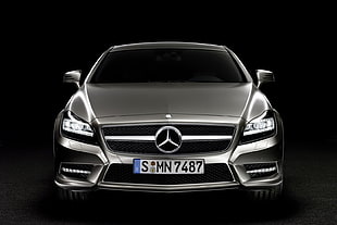 silver Mercedes-Benz car, Mercedes-Benz, car, silver cars, vehicle