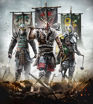three warriors poster, For Honor, Ubisoft