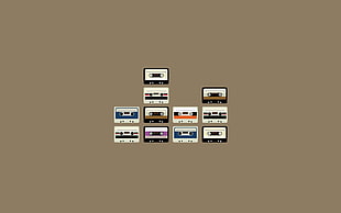 cassette tape lot HD wallpaper