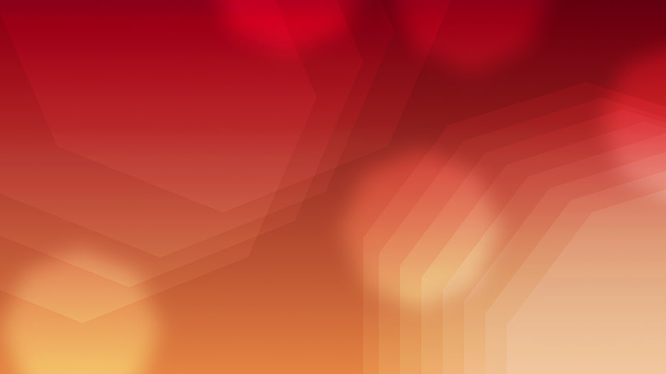 red and orange octagonal illustration HD wallpaper