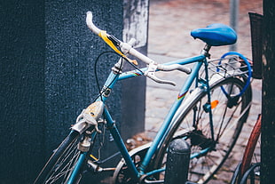 blue bicycle HD wallpaper