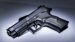 black semi-automatic pistol, gun, pistol, Grand Power P45