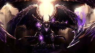 winged monster wallpaper, Smite, Thanatos