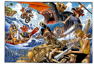 One Piece digital wallpaper, One Piece, Sanji, Roronoa Zoro, Nico Robin HD wallpaper
