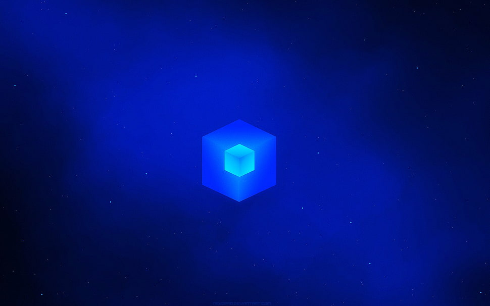 Sony PS4 logo, cube, simple HD wallpaper