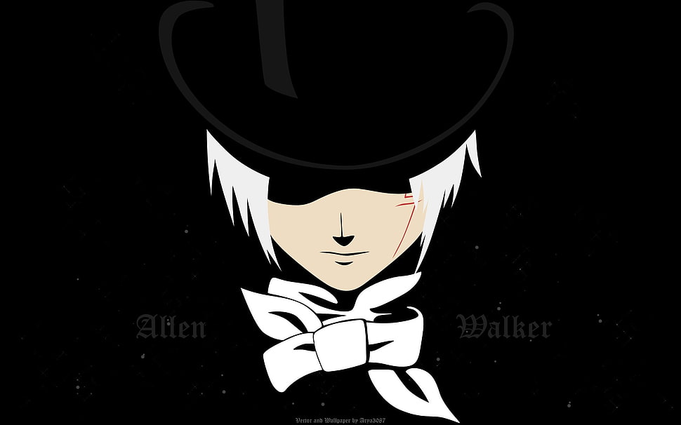 white haired male anime character, Allen Walker, D.Gray-man HD wallpaper