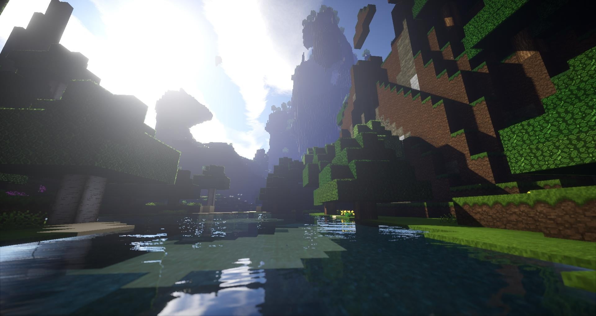 Minecraft gameplay, Minecraft, render, screen shot, lake