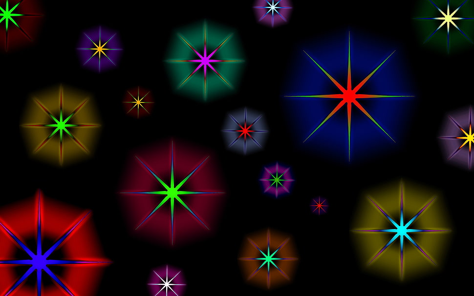 shining stars digital wallpaper HD wallpaper