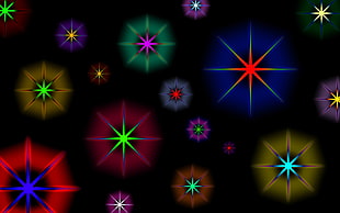 shining stars digital wallpaper