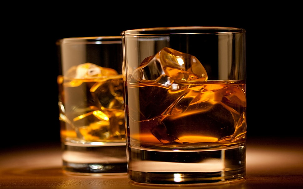 clear drinking glasses HD wallpaper