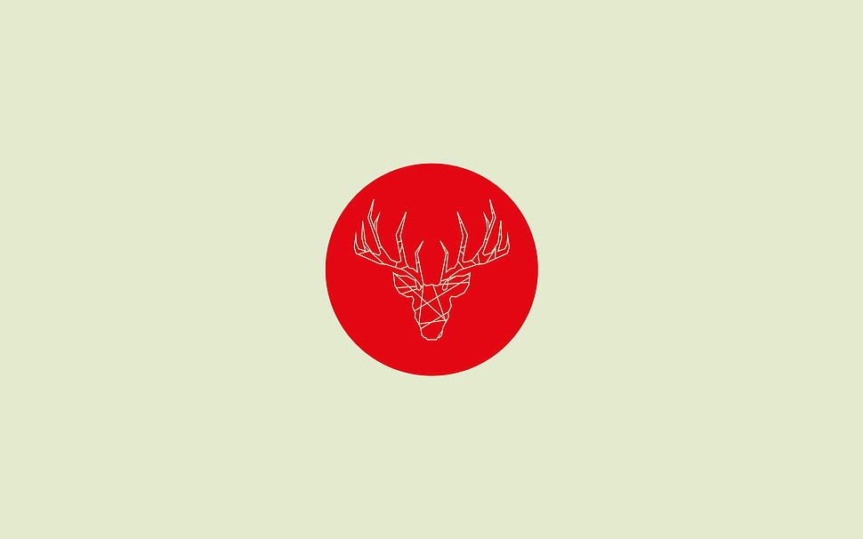 deer head illustration HD wallpaper
