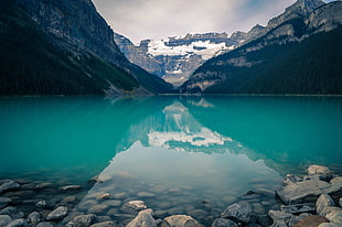 body of water, lake, Banff National Park, Alberta, Canada HD wallpaper