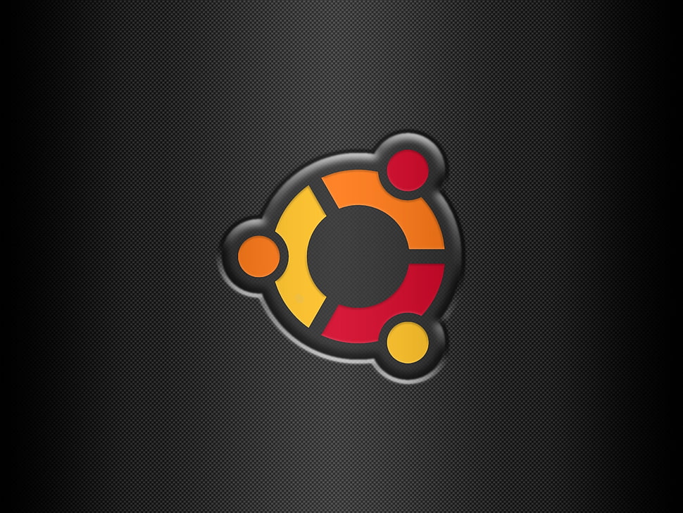black, orange and yellow logo HD wallpaper