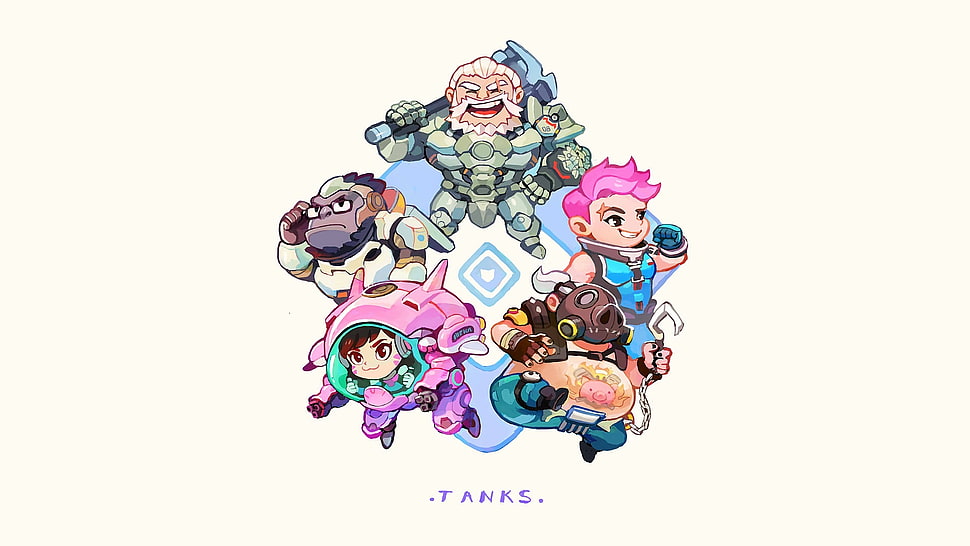 Overwatch, D.Va (Overwatch), Winston (Overwatch), Zarya (Overwatch) HD ...