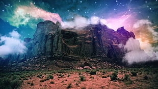 brown rock formation, landscape
