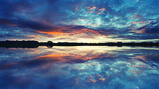 landscape photography of body of water, landscape, lake, clouds, reflection
