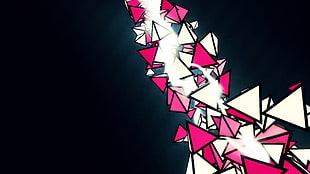 pink and white triangle illustrations