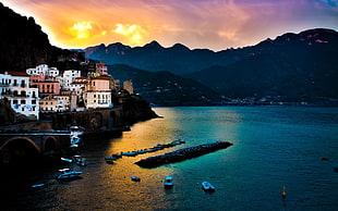 white boat, water, Cinque Terre, Amalfi HD wallpaper