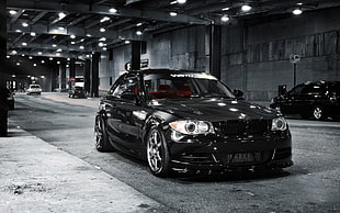 black coupe, car