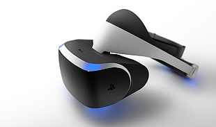 black and white VR headset