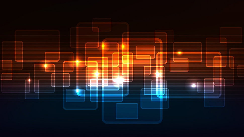 orange and blue wallpaper, abstract HD wallpaper