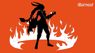 iBurnout demon illustration, League of Legends, Shyvana, video games