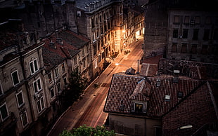 aerial photography of buildings and city lights, street, Croatia, building, street light