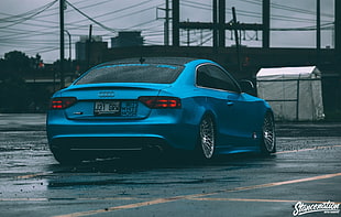 blue 5-door hatchback, car, luxury cars, Audi, Audi A4 HD wallpaper