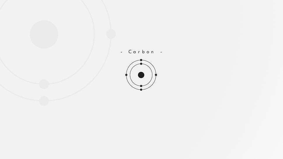 Carbon target logo, minimalism, monochrome, digital art, artwork HD wallpaper