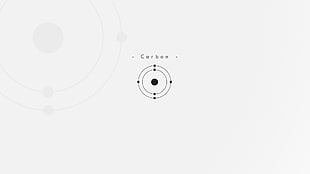 Carbon target logo, minimalism, monochrome, digital art, artwork