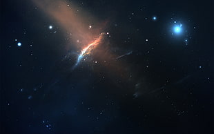 galaxy with stars, space, universe, stars HD wallpaper