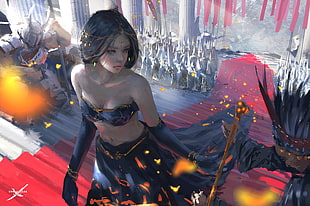 Final Fantasy female character illustration HD wallpaper