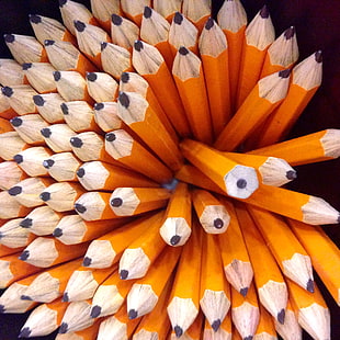 bundle of brown pointed pencils, grand rapids HD wallpaper
