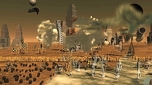 desert field 3D illustration