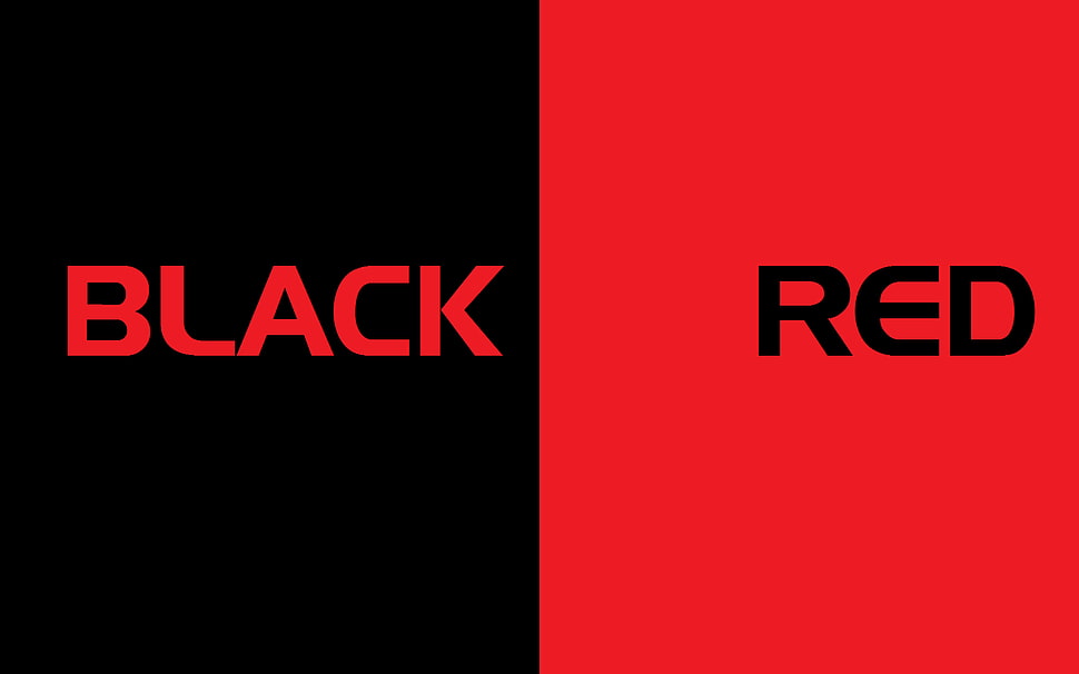 black and red background with text overlay, black, red, splitting, typography HD wallpaper
