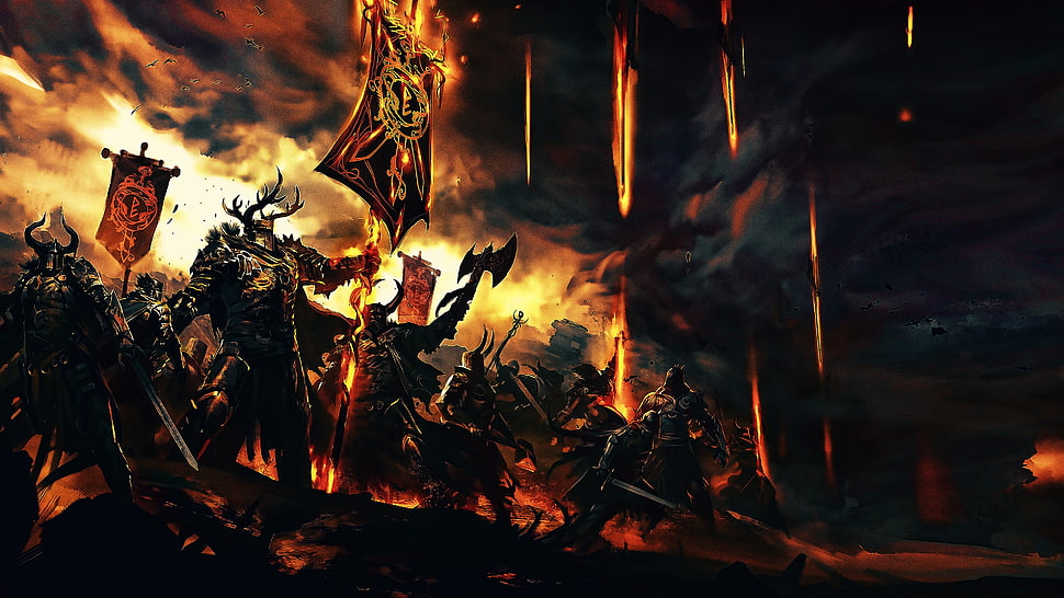 Warcraft game wallpaper, fantasy art, artwork, war, Guild Wars 2 HD wallpaper