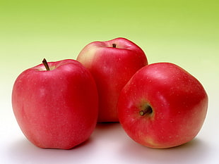 three red apples