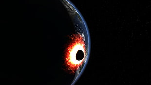 moon, space, Doomsday, destruction, OneWayGaming HD wallpaper
