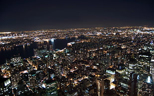 landscape photography of city at  nighttime