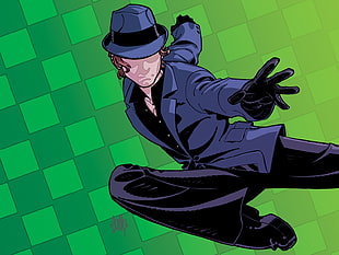 man wearing black hat and suit jacket wallpaper, Question (character), DC Comics, comic books, Renee Montoya
