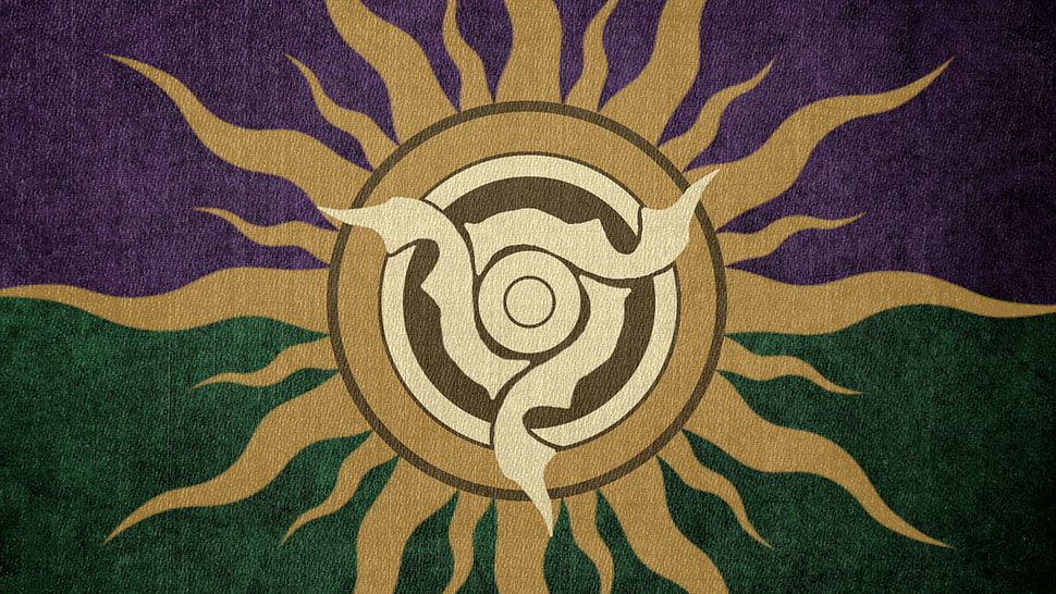 brown and green floral area rug, The Elder Scrolls, Okiir, Flag of Morrowind HD wallpaper