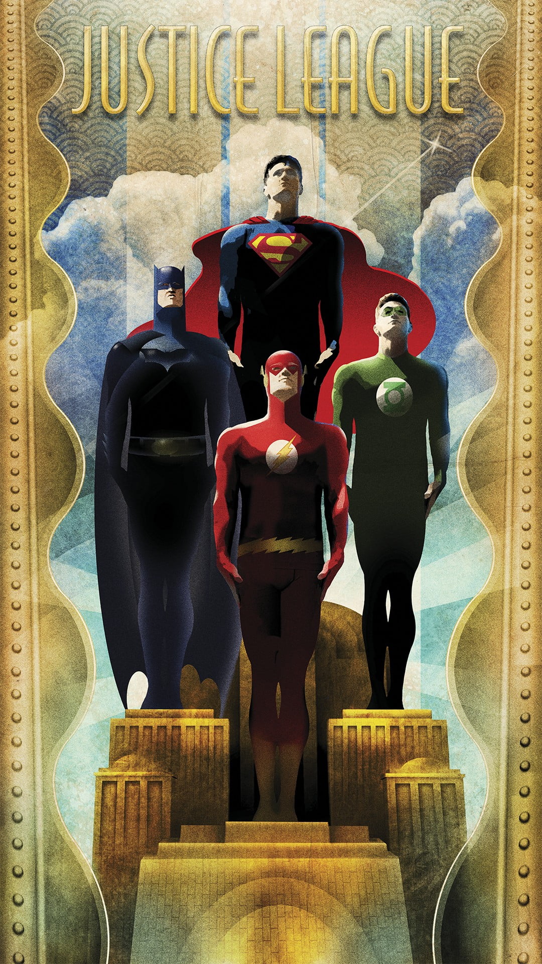 Justice League poster, Justice League, men, Batman logo, Superman