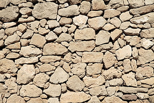 gray rocks, yellow, dry , stones, wall HD wallpaper