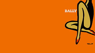 Bally illustration, bally, fashion, legs, orange HD wallpaper