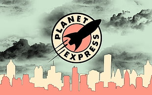Planet Express logo, Futurama, planet express HD wallpaper