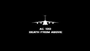 AC 130 Death From Above illustration, Boeing C-17 Globemaster III, military aircraft, simple background HD wallpaper