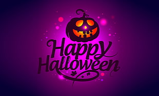 Happy Halloween greeting text HD wallpaper